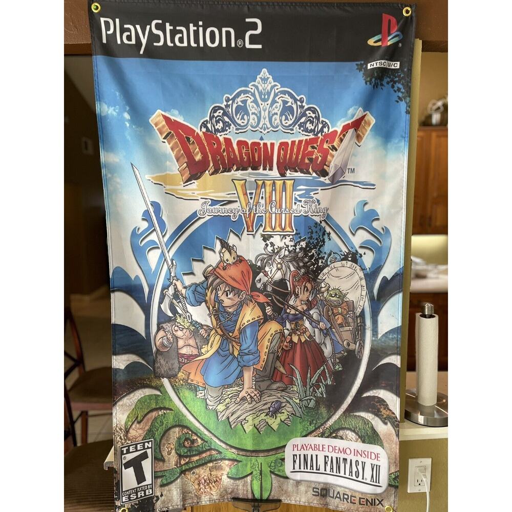 Dragon Quest VIII Journey of the Cursed King 5' Flag Banner Sony PS2 PlayStation